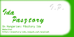 ida pasztory business card
