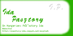 ida pasztory business card